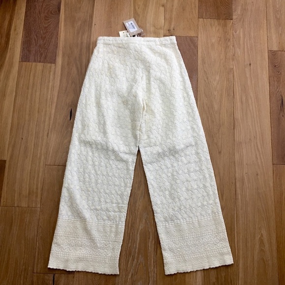 Sundance Solstice Culottes 100% Cotton High Waist Wide Leg Pants Embroidered 2 - Picture 9 of 12
